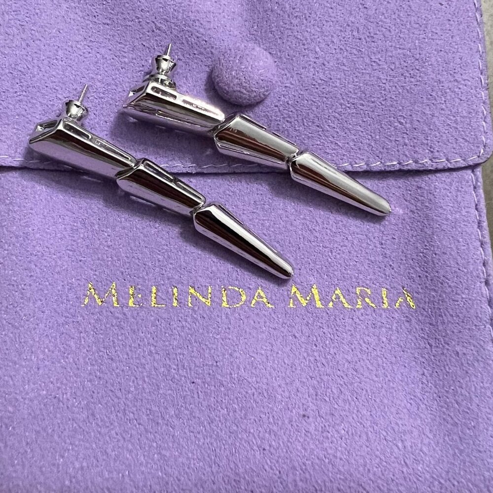 Melinda Maria Mama Serpent Drop Earrings - NWT, Silver - Archived Style!